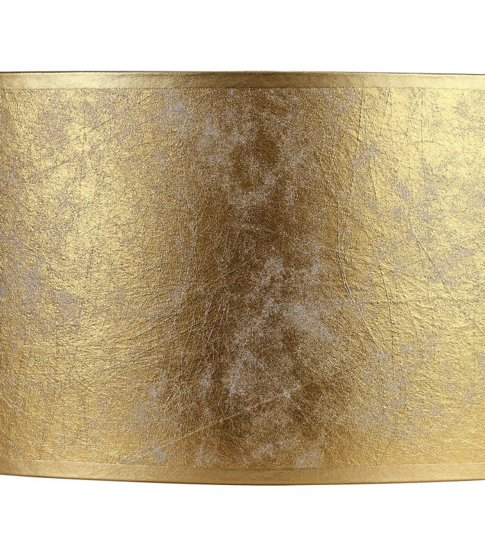 Baymont White 5 Light E27 Universal Flush Ceiling Fixture With 50cm x 20cm Gold Leaf With White Lining Shade-9