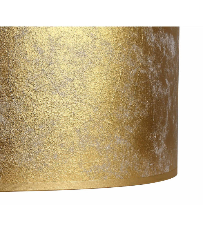 Baymont White 5 Light E27 Universal Flush Ceiling Fixture With 50cm x 20cm Gold Leaf With White Lining Shade-10