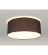 Baymont White 5 Light E27 Universal Flush Ceiling Fixture With 60cm x 22cm Faux Silk Shade Black/White Laminate-2