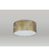 Baymont White 5 Light E27 Universal Flush Ceiling Fixture With 50cm x 20cm Gold Leaf With White Lining Shade-12