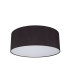 Baymont White 5 Light E27 Universal Flush Ceiling Fixture With 60cm x 22cm Faux Silk Shade Black/White Laminate-4