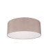 Baymont White 5 Light E27 Universal Flush Ceiling Fixture With 60cm x 22cm Faux Silk Shade Grey/White Laminate-4