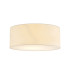Baymont White 5 Light E27 Universal Flush Ceiling Fixture With 60cm x 22cm Faux Silk Shade Ivory Pearl/White Laminate-1