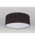 Baymont White 5 Light E27 Universal Flush Ceiling Fixture With 60cm x 22cm Faux Silk Shade Black/White Laminate-12