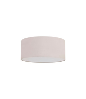 Baymont White 5 Light E27 Universal Flush Ceiling Fixture With 60cm x 22cm Dual Faux Silk Shade Nude Beige/Moonlight-2