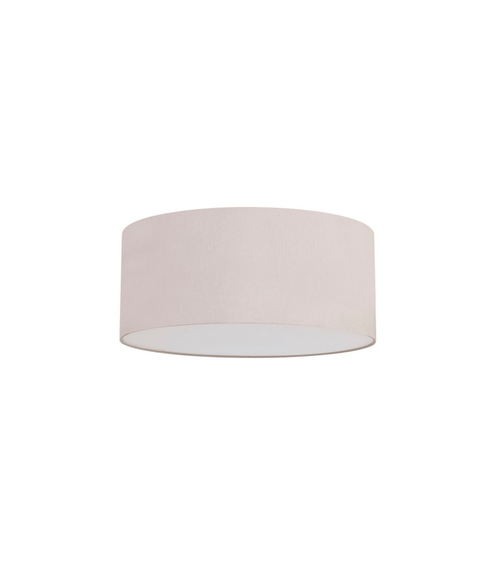Baymont White 5 Light E27 Universal Flush Ceiling Fixture With 60cm x 22cm Dual Faux Silk Shade Nude Beige/Moonlight-2