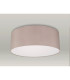 Baymont White 5 Light E27 Universal Flush Ceiling Fixture With 60cm x 22cm Faux Silk Shade Grey/White Laminate-12