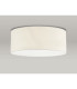 Baymont White 5 Light E27 Universal Flush Ceiling Fixture With 60cm x 22cm Faux Silk Shade Ivory Pearl/White Laminate-12