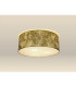 Baymont White 5 Light E27 Universal Flush Ceiling Fixture With 60cm x 22cm Gold Leaf With White Lining Shade-2