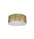 Baymont White 5 Light E27 Universal Flush Ceiling Fixture With 60cm x 22cm Gold Leaf With White Lining Shade-4
