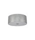 Baymont White 5 Light E27 Universal Flush Ceiling Fixture With 60cm x 22cm Silver Leaf With White Lining Shade-4