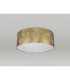Baymont White 5 Light E27 Universal Flush Ceiling Fixture With 60cm x 22cm Gold Leaf With White Lining Shade-12