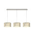 Baymont Polished Chrome 3 Light E27 Linear Pendant With 30cm x 17cm Silver Leaf Shade 2m-1