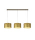 Baymont Antique Brass 3 Light E27 Linear Pendant With 30cm x 17cm Gold Leaf Shade 2m-1