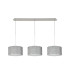 Baymont Polished Chrome 3 Light E27 Linear Pendant With 30cm x 17cm Silver Leaf Shade 2m-4