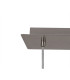 Baymont Polished Chrome 3 Light E27 Linear Pendant With 30cm x 17cm Silver Leaf Shade 2m-5
