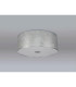 Baymont White 5 Light E27 Universal Flush Ceiling Fixture With 60cm x 22cm Silver Leaf With White Lining Shade-13