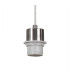 Baymont Polished Chrome 3 Light E27 Linear Pendant With 30cm x 17cm Silver Leaf Shade 2m-6