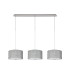 Baymont Polished Chrome 3 Light E27 Linear Pendant With 30cm x 17cm Silver Leaf Shade 2m-4