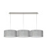 Baymont Polished Chrome 3 Light E27 Linear Pendant With 40cm x 18cm Silver Leaf Shade 2m-4