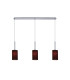Baymont Polished Chrome 3 Light E27 Linear Pendant With 12cm x 20cm Faux Silk Shade Black-1