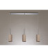 Baymont Polished Chrome 3 Light E27 Linear Pendant With 12cm x 20cm Dual Faux Silk Shade Nude Beige/Moonlight-11
