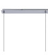 Baymont Polished Chrome 3 Light E27 Linear Pendant With 12cm x 20cm Faux Silk Shade Black-6