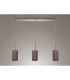 Baymont Polished Chrome 3 Light E27 Linear Pendant With 12cm x 20cm Dual Faux Silk Shade Taupe/Halo Gold-11