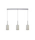 Baymont Polished Chrome 3 Light E27 Linear Pendant With 12cm x 20cm Faux Silk Shade White-4