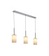 Baymont Polished Chrome 3 Light E27 Linear Pendant With 12cm x 20cm Faux Silk Shade White-5