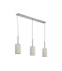 Baymont Polished Chrome 3 Light E27 Linear Pendant With 12cm x 20cm Faux Silk Shade White-6