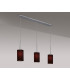 Baymont Polished Chrome 3 Light E27 Linear Pendant With 12cm x 20cm Faux Silk Shade Black-15
