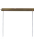 Baymont Antique Brass 3 Light E27 Linear Pendant With 12cm x 20cm Faux Silk Shade Grey-5