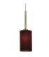 Baymont Antique Brass 3 Light E27 Linear Pendant With 12cm x 20cm Faux Silk Shade Black-6