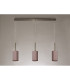 Baymont Antique Brass 3 Light E27 Linear Pendant With 12cm x 20cm Dual Faux Silk Shade Taupe/Halo Gold-11