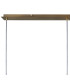 Baymont Antique Brass 3 Light E27 Linear Pendant With 12cm x 20cm Faux Silk Shade White-5