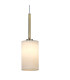Baymont Antique Brass 3 Light E27 Linear Pendant With 12cm x 20cm Faux Silk Shade White-6