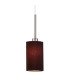 Baymont Satin Nickel 3 Light E27 Linear Pendant With 12cm Faux Silk Shade Black-6