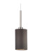 Baymont Satin Nickel 3 Light E27 Linear Pendant With 12cm Faux Silk Shade Grey-6