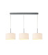 Baymont Polished Chrome 3 Light E27 Linear Pendant With 30cm x 17cm Dual Faux Silk Shade Nude Beige/Moonlight-1