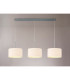 Baymont Polished Chrome 3 Light E27 Linear Pendant With 30cm x 17cm Dual Faux Silk Shade Nude Beige/Moonlight-2