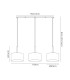 Baymont Polished Chrome 3 Light E27 Linear Pendant With 30cm x 17cm Dual Faux Silk Shade Midnight Black/Green Olive-3