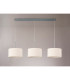 Baymont Polished Chrome 3 Light E27 Linear Pendant With 30cm x 17cm Dual Faux Silk Shade Nude Beige/Moonlight-11