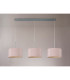 Baymont Polished Chrome 3 Light E27 Linear Pendant With 30cm x 17cm Dual Faux Silk Shade Taupe/Halo Gold-11