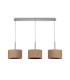 Baymont Polished Chrome 3 Light E27 Linear Pendant With 30cm x 17cm Dual Faux Silk Shade Antique Gold/Ruby-4