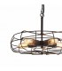 Cage Ceiling Pendant 5 Light E27 Black - 5