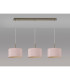 Baymont Antique Brass 3 Light E27 Linear Pendant With 30cm x 17cm Dual Faux Silk Shade Taupe/Halo Gold-11