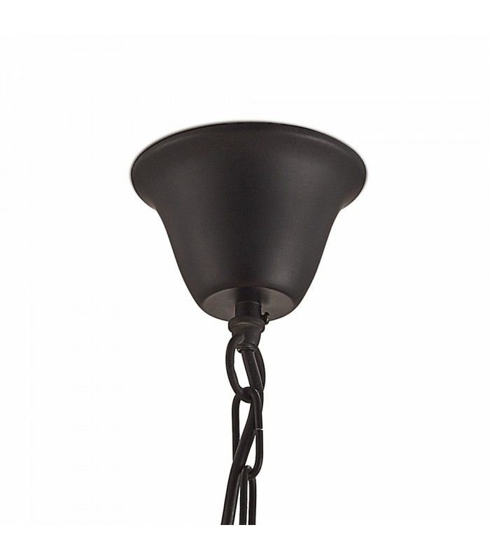 Cage Ceiling Pendant 5 Light E27 Black - 7