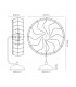 Cage Table Lamp 5 Light E27 Black - 3