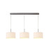 Baymont Satin Nickel 3 Light E27 Linear Pendant With 30cm x 17cm Dual Faux Silk Shade Nude Beige/Moonlight-1